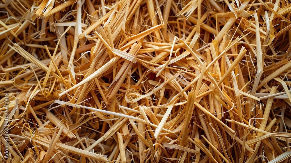 Closeup of Dry Straw Texture - Natural Background Closeup of Dry Straw Texture - Natural Background