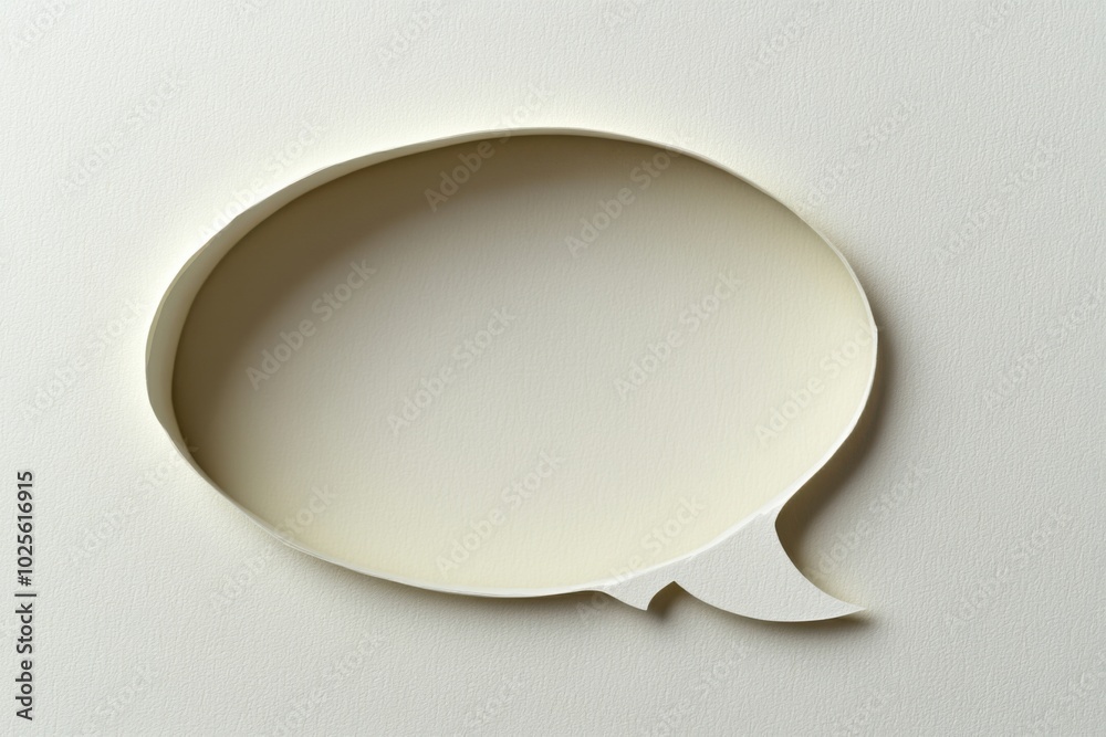 Empty speech bubble cut out of paper, with copy space Empty speech bubble cut out of paper, with copy space