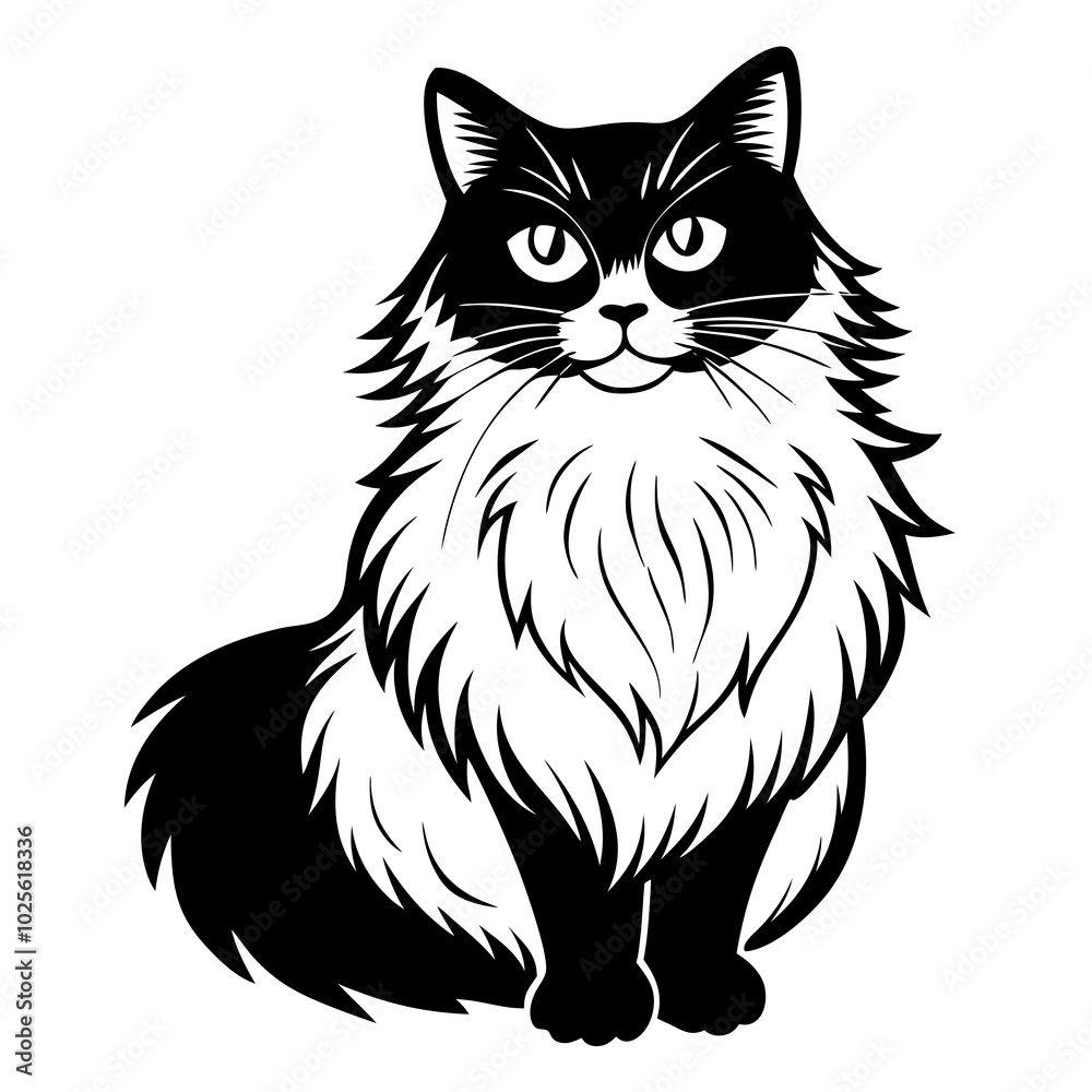 black and white cat cartoon black and white cat cartoon