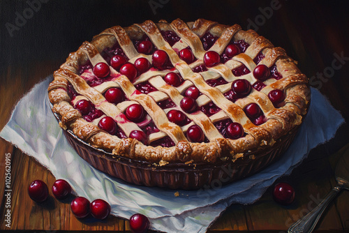 cherry pie. photo