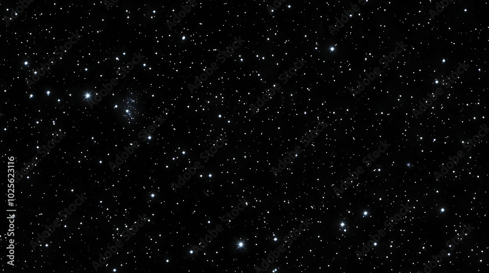 Fototapeta premium A Dark and Starry Night Sky, a Universe Filled with Millions of Stars