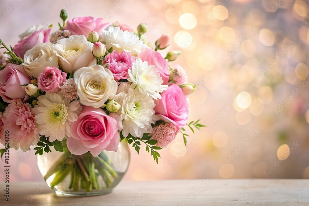 Obraz premium Elegant and stylish floral arrangement with a tilted angle