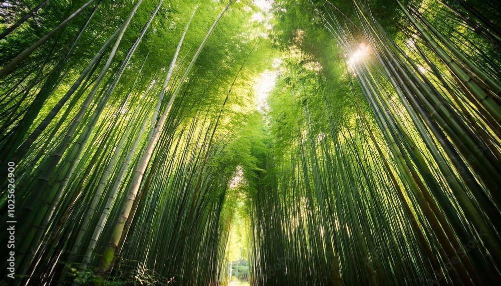 Each beam of light reveals the beauty of the grove. Each beam of light reveals the beauty of the grove.