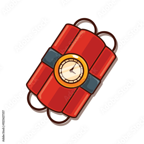 Timer dynamite. cartoon vector illustration.