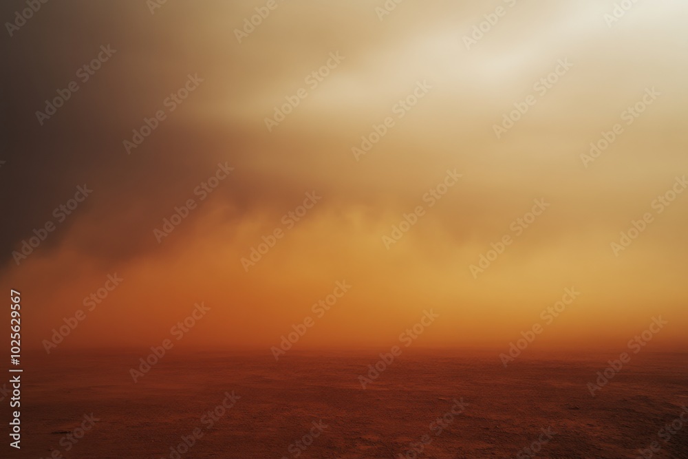 Martian dust storm approaching base, with copy space Martian dust storm approaching base, with copy space
