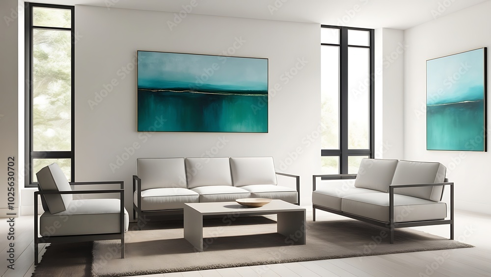 abstract wall art with geometric designs in soft muted colors, light wood accents abstract wall art with geometric designs in soft muted colors, light wood accents