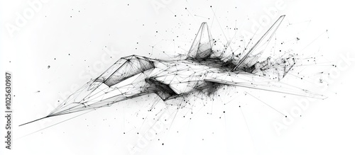 Abstract  Jet Fighter in Flight