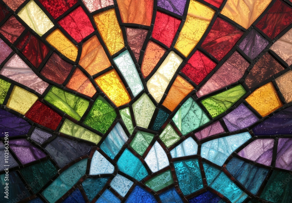 Colorful Stained Glass Mosaic Pattern Colorful Stained Glass Mosaic Pattern