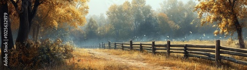 A wildlife-friendly fence, allowing animals to pass through freely