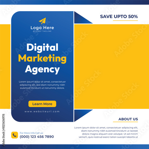 Innovative digital marketing agency social media post design for brand visibility