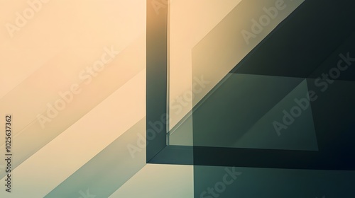 Fading shapes: Abstract geometric shapes or lines that fade into the background as they extend, representing simplicity and a gradual transition into calmness