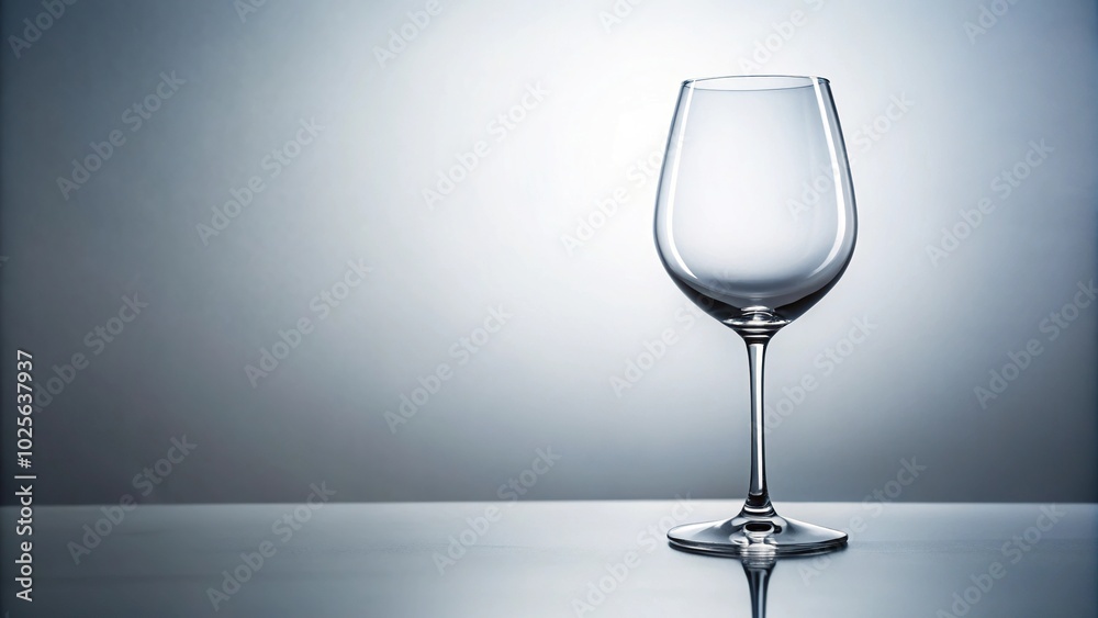 Empty glass wine isolated on white background Worm's Eye View Empty glass wine isolated on white background Worm's Eye View