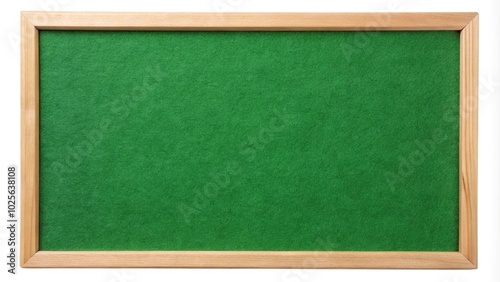 empty green felt notice board isolated on a white background photo