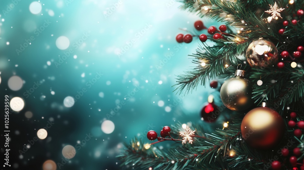 A Festive and Cheerful Scene with a Christmas Tree A Festive and Cheerful Scene with a Christmas Tree