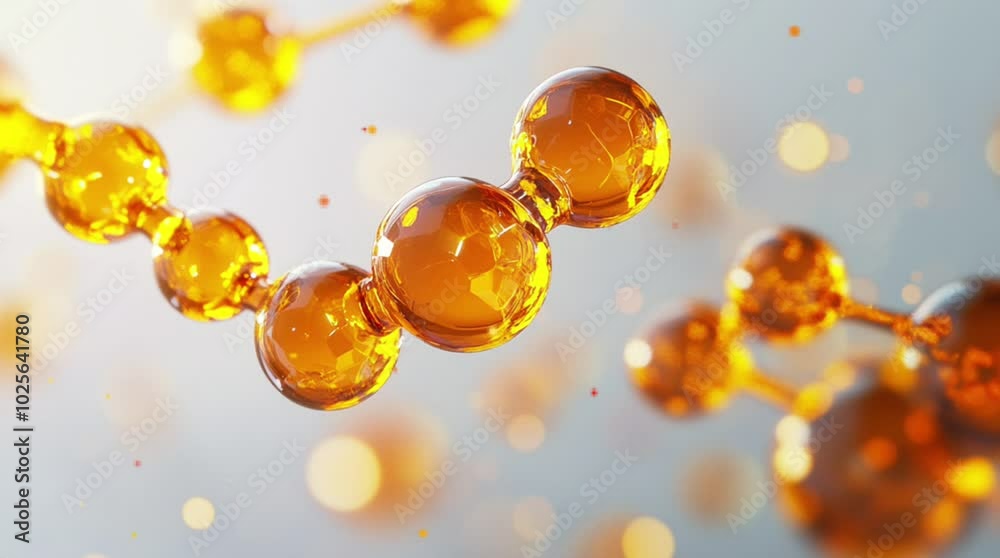 orange molecule background on a white background. Molecule concept. yellow molecule design orange molecule background on a white background. Molecule concept. yellow molecule design