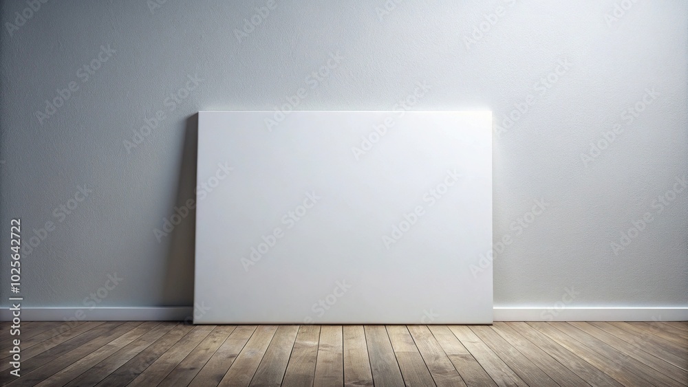 Empty white canvas with simple background Empty white canvas with simple background