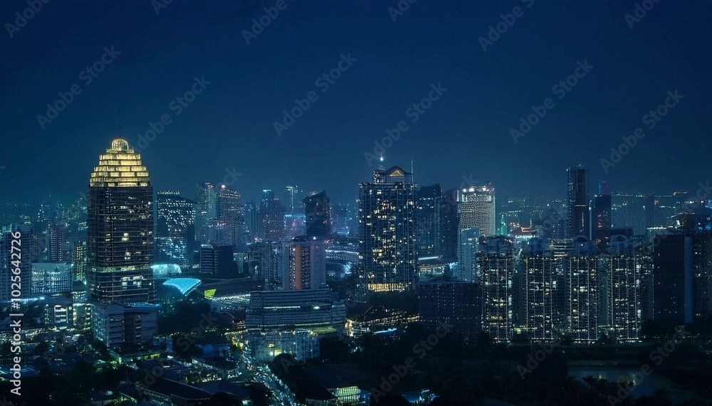 Fototapeta premium The beauty of the cityscape is breathtaking. 