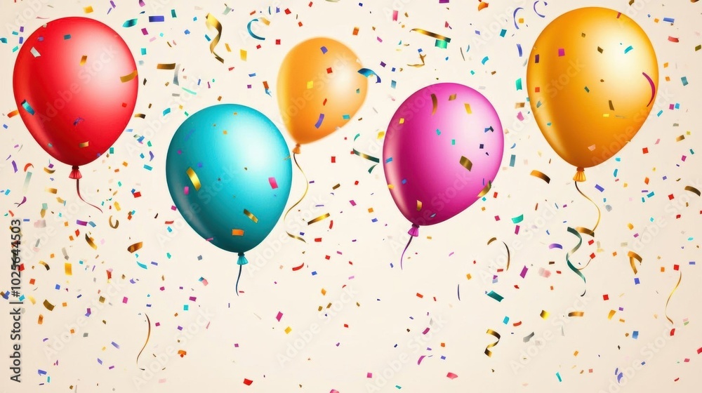 Colorful Balloons and Confetti: A Celebration of Joy Colorful Balloons and Confetti: A Celebration of Joy