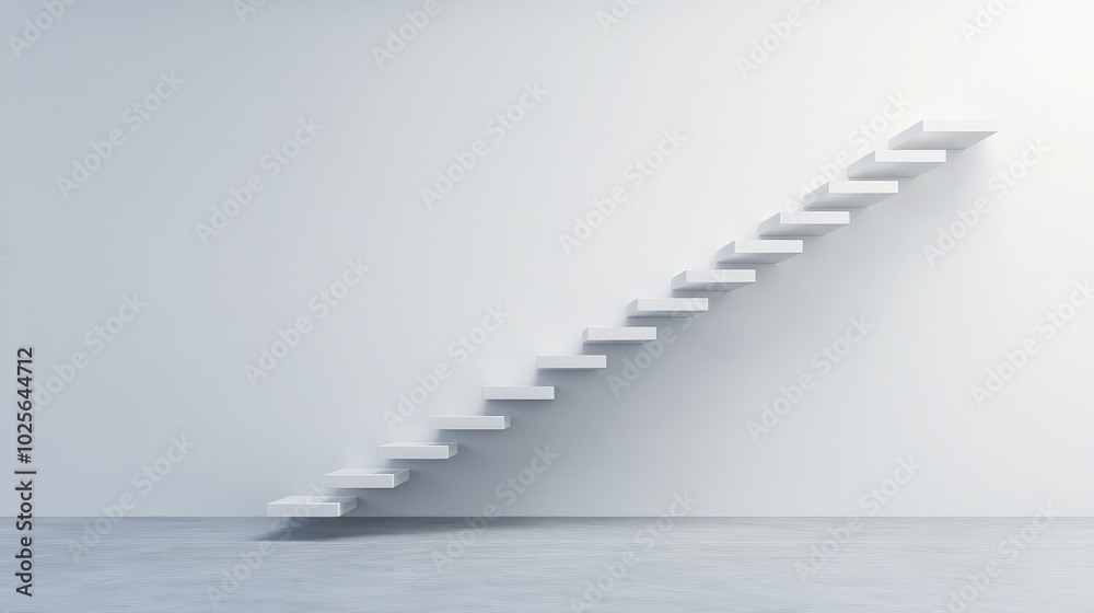 A staircase that ends abruptly, preventing further ascent. A staircase that ends abruptly, preventing further ascent.