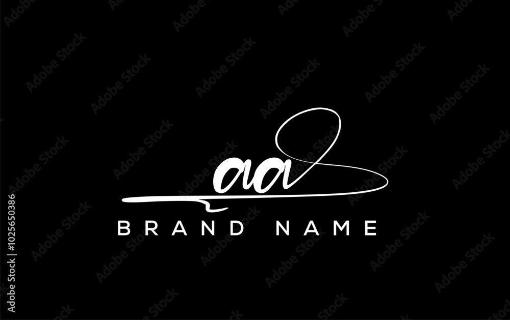 AA letter beauty handwriting vector logo. AA letter beauty handwriting vector logo.