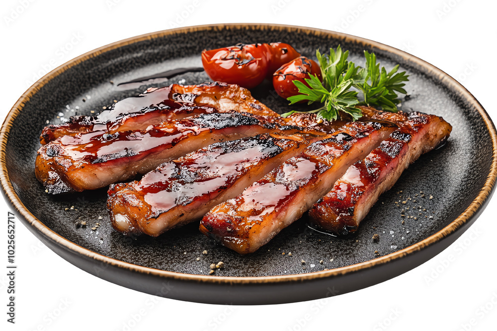 Succulent Grilled Pork Belly Slices Succulent Grilled Pork Belly Slices