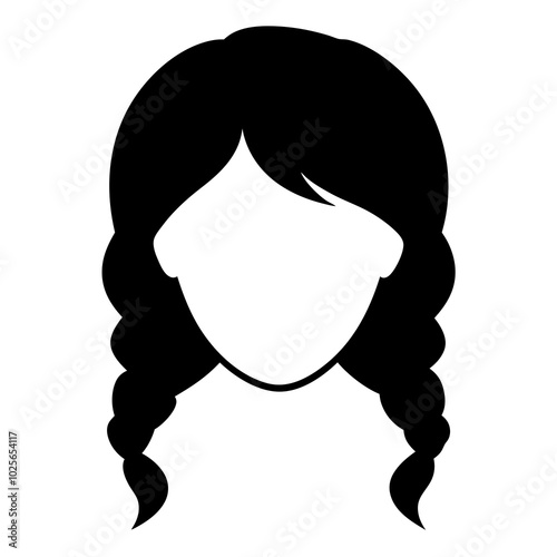 Trendy Hairstyle Evolution Icon Vector Artwork Illustration Design for Girls Fashion

