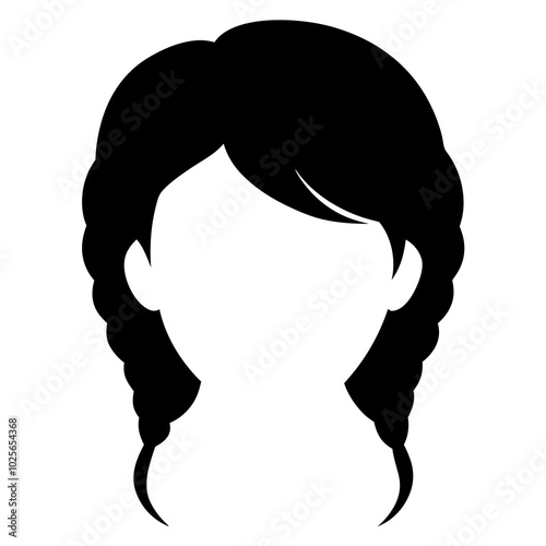 Trendy Hairstyle Evolution Icon Vector Artwork Illustration Design for Girls Fashion

