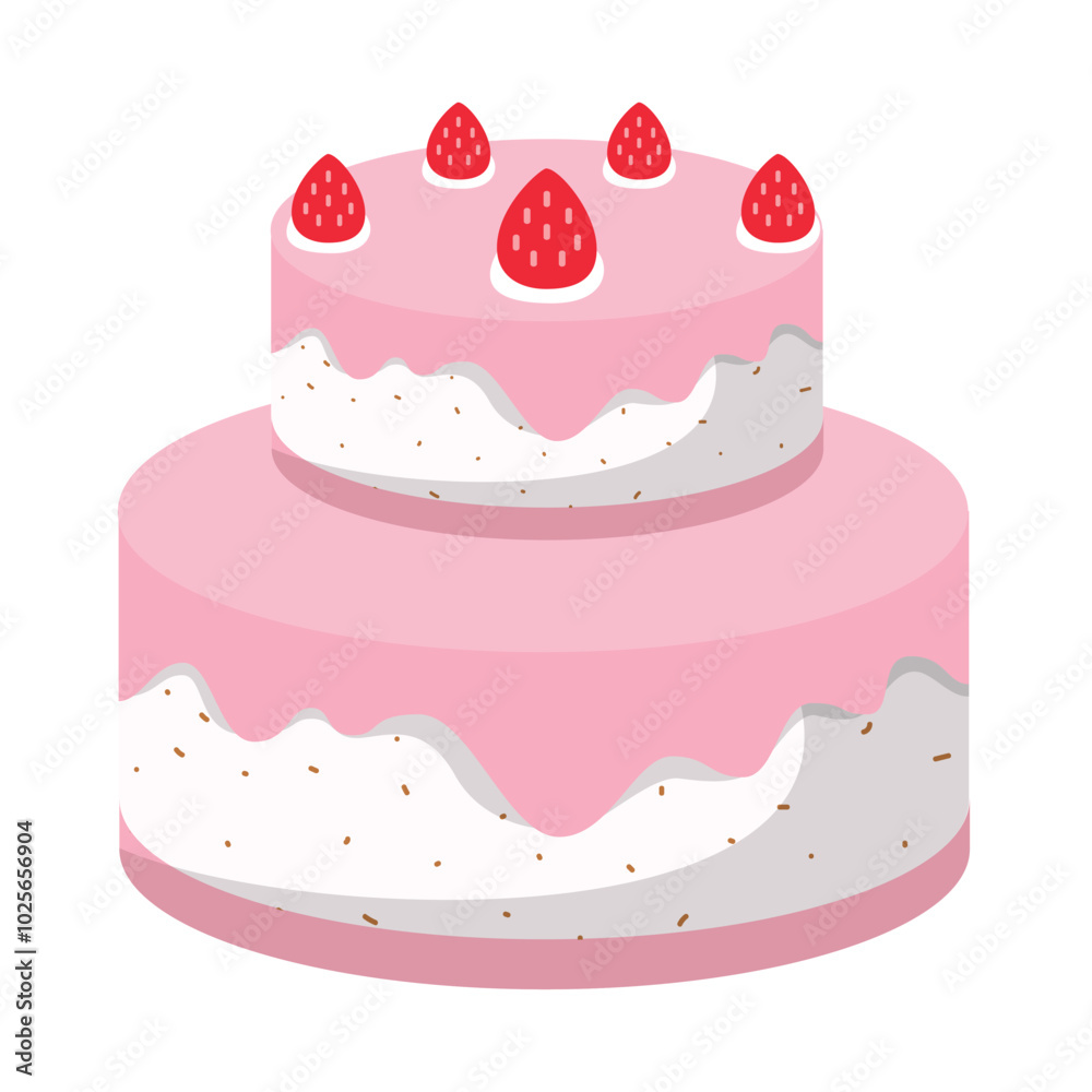 Delicious Birthday Cake with Colorful Frosting and Candles Delicious Birthday Cake with Colorful Frosting and Candles