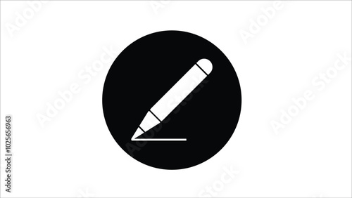 Abstract Icon Eye pencils - Long Shadow Style - simple illustration, simple design.