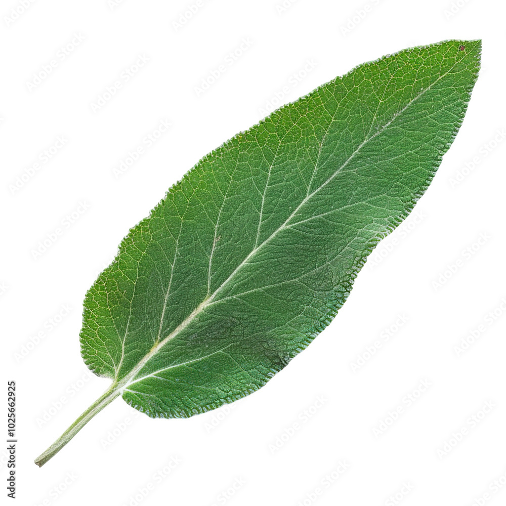 Obraz premium green leaf isolated on white background