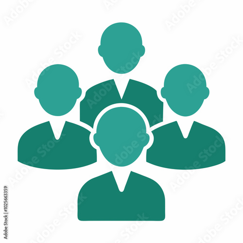 Green Team Silhouette Collaboration Concept