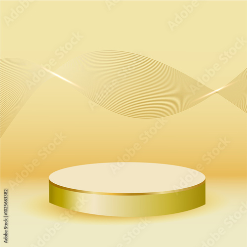 Abstract scene background color gold. Product presentation, mock up, show product, Podium,