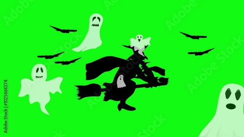Wallpaper Mural Halloween animated elements on green screen Torontodigital.ca