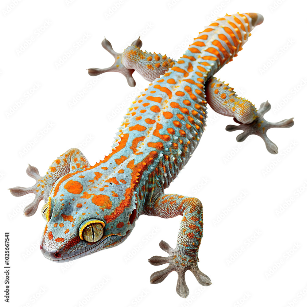 Fototapeta premium gecko on white background