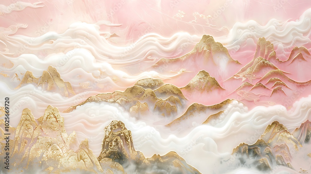 mountain painting pattern