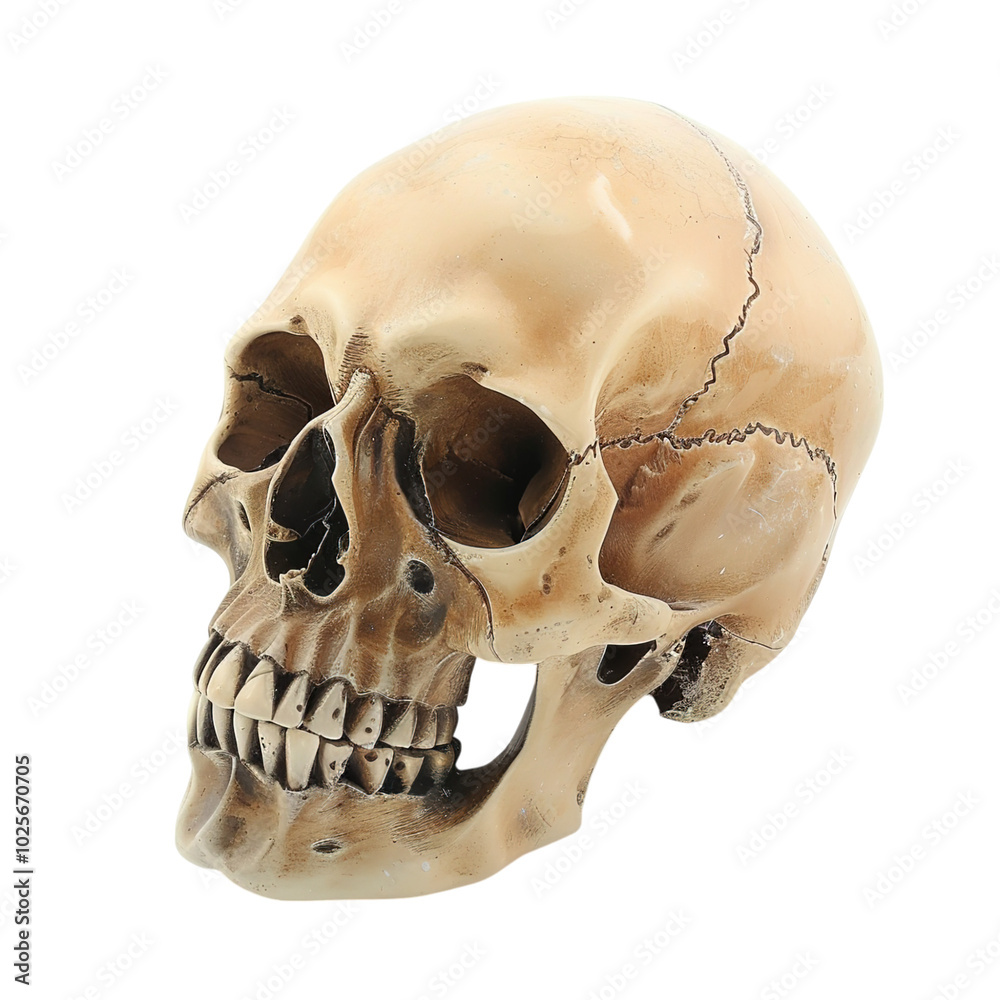 Obraz premium human skull isolated on white