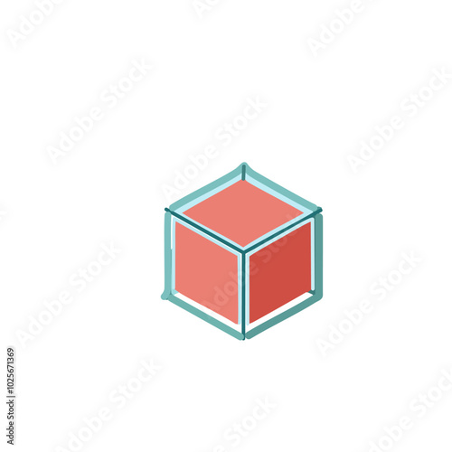 Isometric cube icon. #d cubes vector sign.