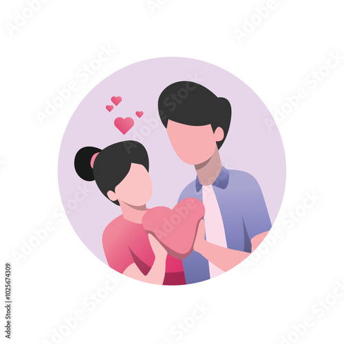 Romantic Valentine’s Day Icon Set for Lovers