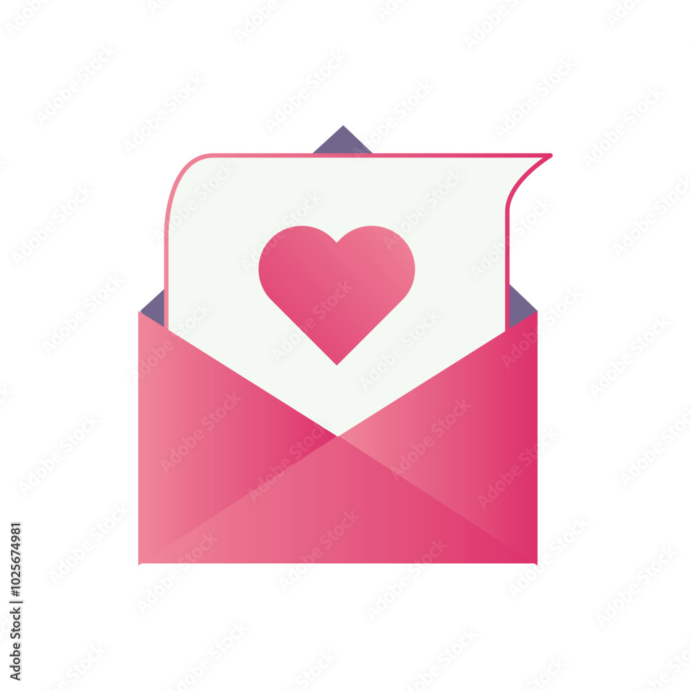 Romantic Love Letter Icon: Symbol of Affection and Commitment Romantic Love Letter Icon: Symbol of Affection and Commitment