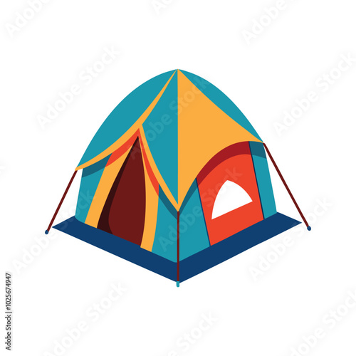 tent on white background