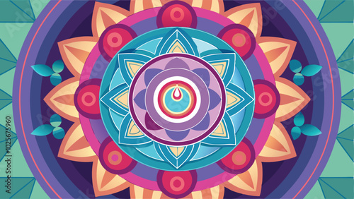 Spiritual Essence: A mandala with elements of spirituality, such as chakras and lotus flowers, in calming colors.