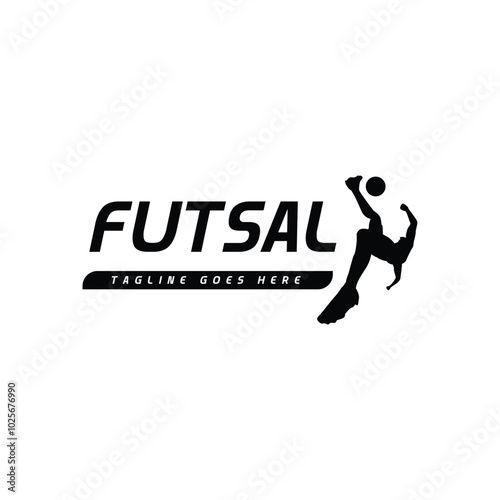 Sleek Futsal Club Logo Design Vector Template