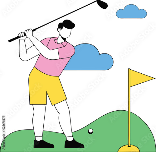 golf a social and skillful sport.eps