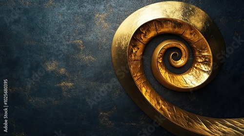 Golden Spiral on a Dark Textured Background