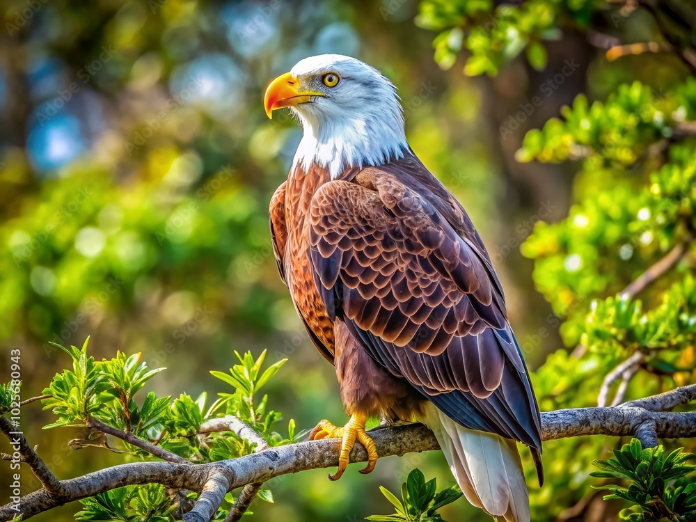 Majestic American Bird Perched on a Branch in Natural Habitat Showcasing Vibrant Feather Colors Majestic American Bird Perched on a Branch in Natural Habitat Showcasing Vibrant Feather Colors