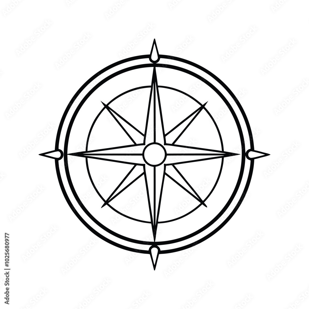 compass on a white background compass on a white background