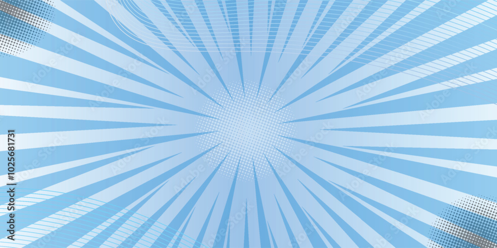 Obraz premium Abstract light blue composition with flowing shapes.