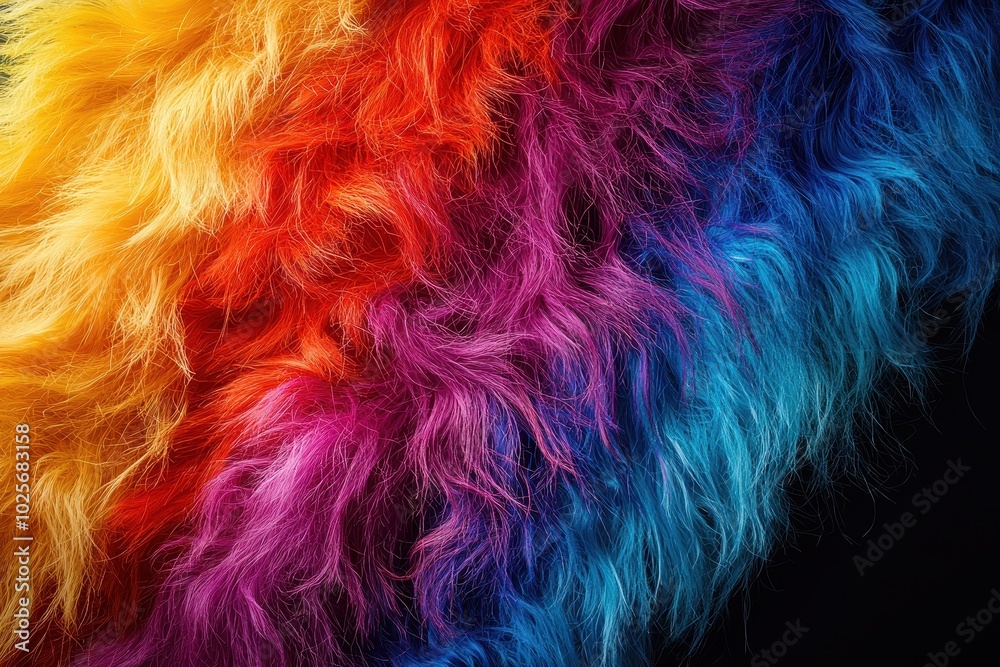 Vibrant Fluffy Fur Fabric in Bold Colors Vibrant Fluffy Fur Fabric in Bold Colors