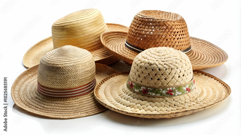 straw hat isolated on white background straw hat isolated on white background
