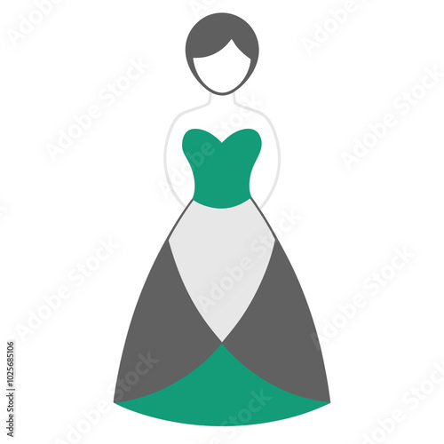 Girls fashion dress vector artwork illustration design